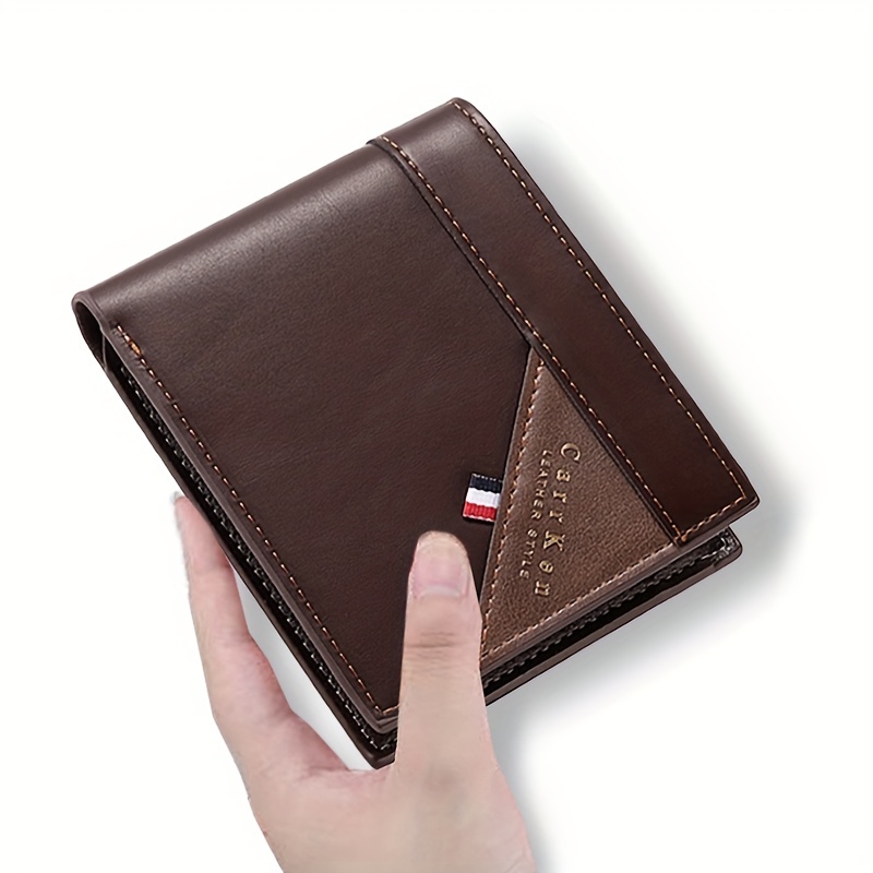 CarrKen Men's Short PU Leather Wallet with Money Clip