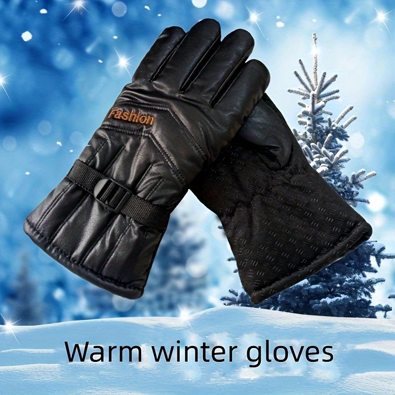 1pair Windproof Waterproof Warm Fleece Motorcycle Winter Riding