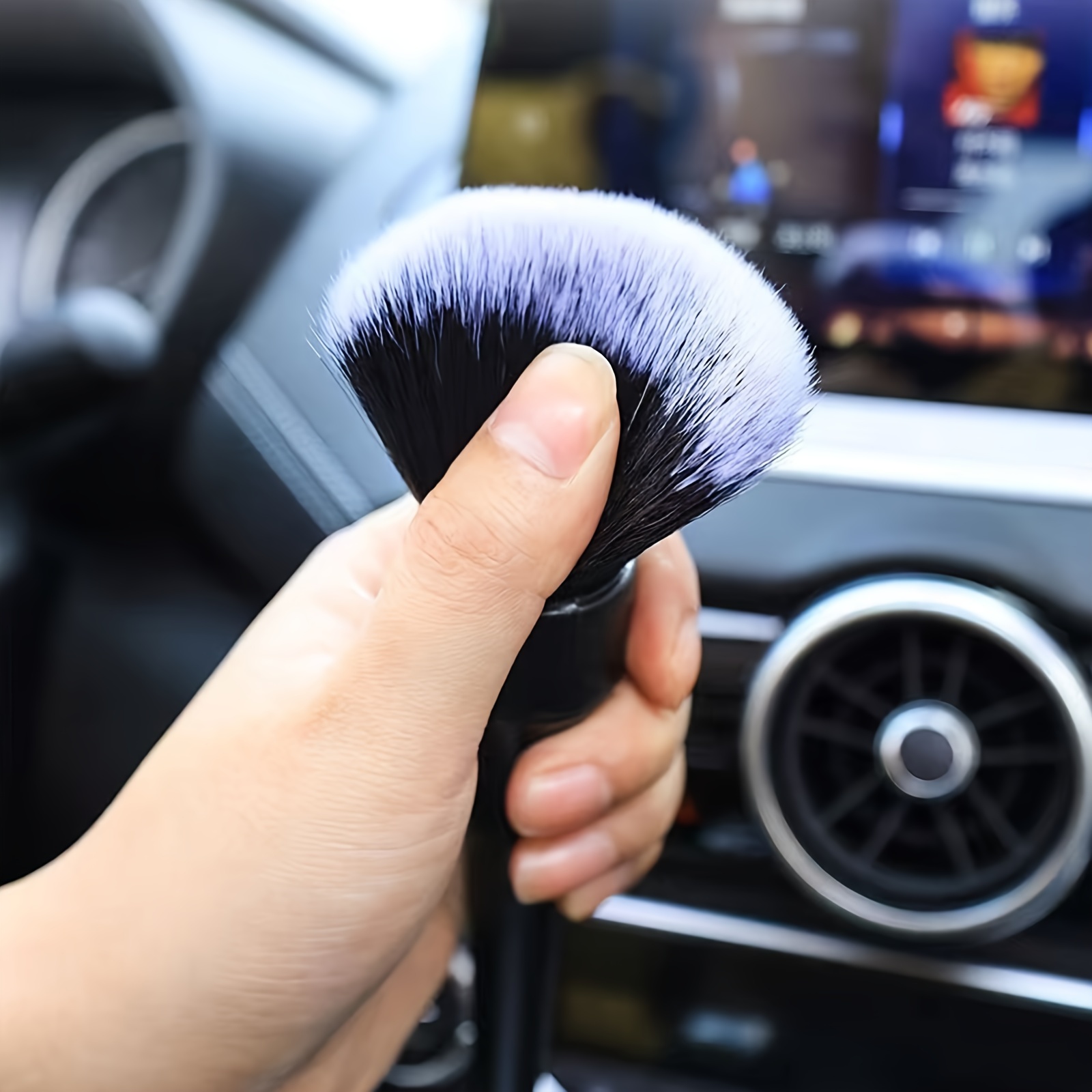 Car Interior Cleaning Brush Soft Dense Bristle Detailing Brush Auto Dirt  Dust Removal Tool Dashboard Air Conditioner Vents Cleaning Brush – the best  products in the Joom Geek online store