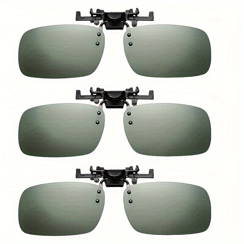 3pcs Cool Trendy Rectangle Polarized Clip Sunglasses Sunglasses Lens Men  Women Outdoor Party Vacation Travel Driving Supplies Photo Props Keep In  Reserve Perfect Gift, Free Shipping New Users