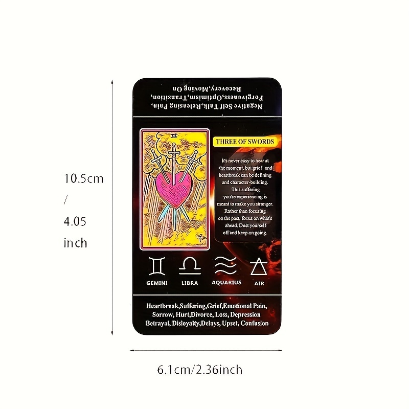 Mazo de Tarot de 78 cartas para principiantes, con código QR, guía en  formato PDF, tamaño portátil, palabras clave significativas, juego de  adivinació