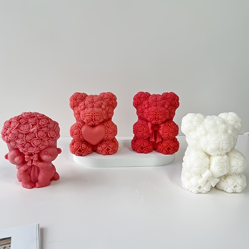Rose Bear Candle Mold [FS42]
