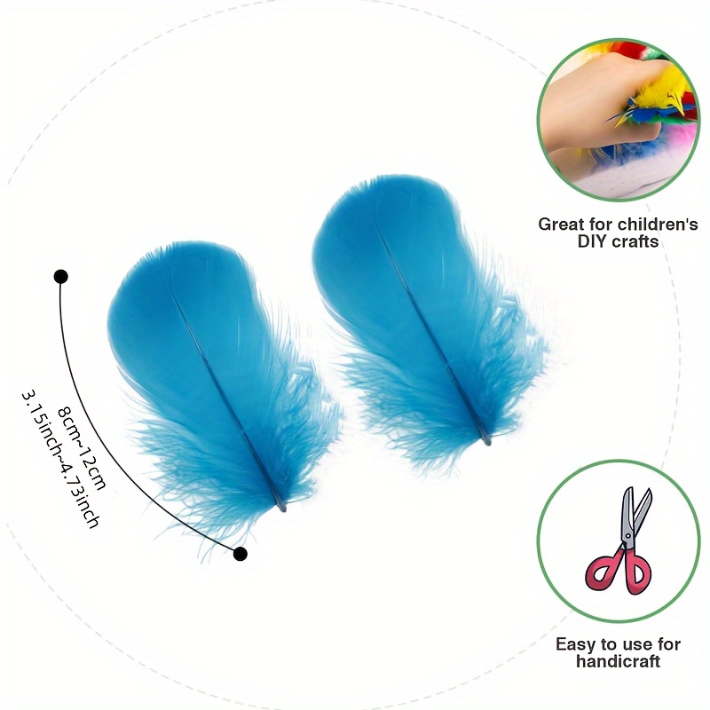 Blue Feather 100pcs for DIY Craft Wedding Home Party Home  Decorations : Arts, Crafts & Sewing