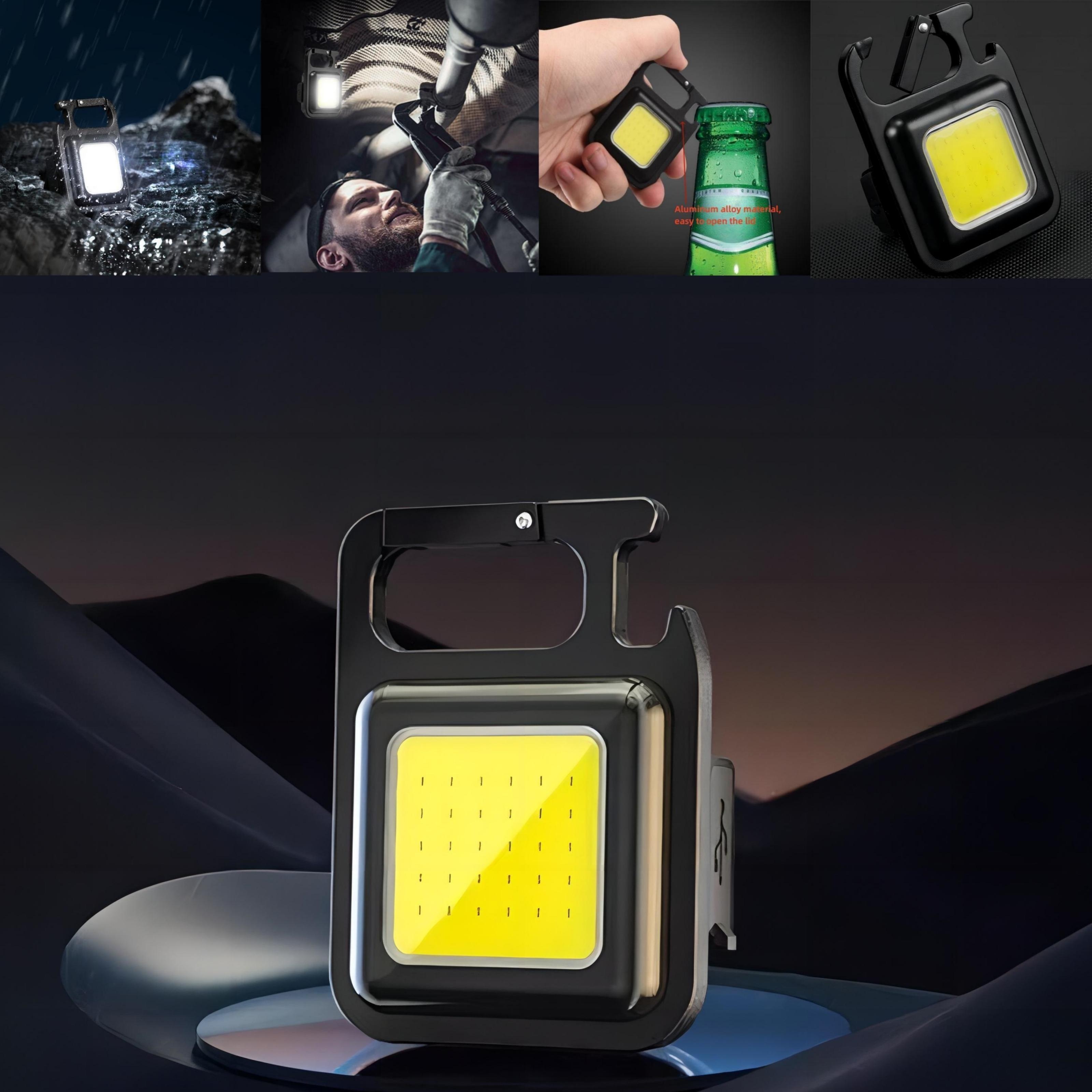 Linterna de trabajo LED COB con base magnética y clip multifunción bolsillo  pluma luz de trabajo de inspección, 4 unidades