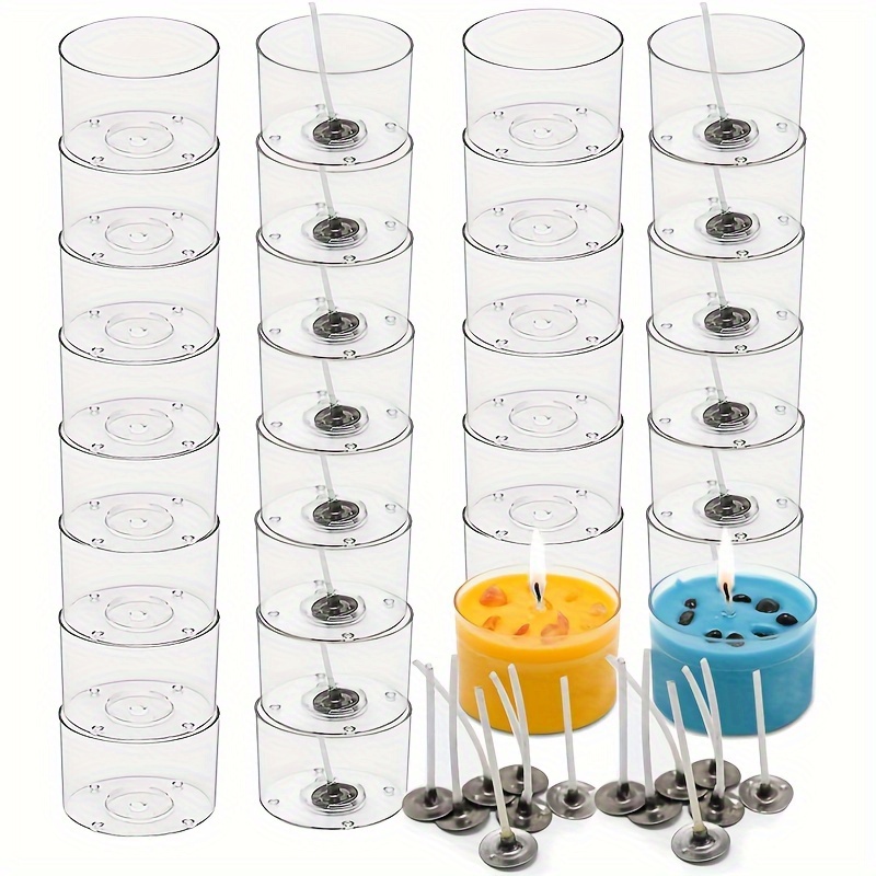 EXCEART 6 recipientes para velas, tarros de velas, latas redondas a granel,  recipientes de lata con tapas, latas de lata, moldes de velas para hacer