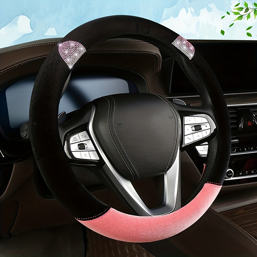 Car Steering Wheel Cover Cartoon With Artificial Diamond - Temu Poland
