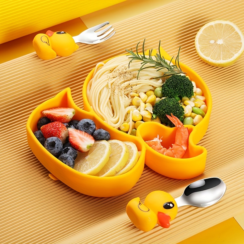 21 Pcs Baby Led Weaning Supplies Silicone Baby Feeding Set Baby Toddlers  Utensils Divided Suction Plates Bowls Forks Spoons Cup Adjustable Bibs  Placemat Self Feeding Eating Utensils 3 Colors