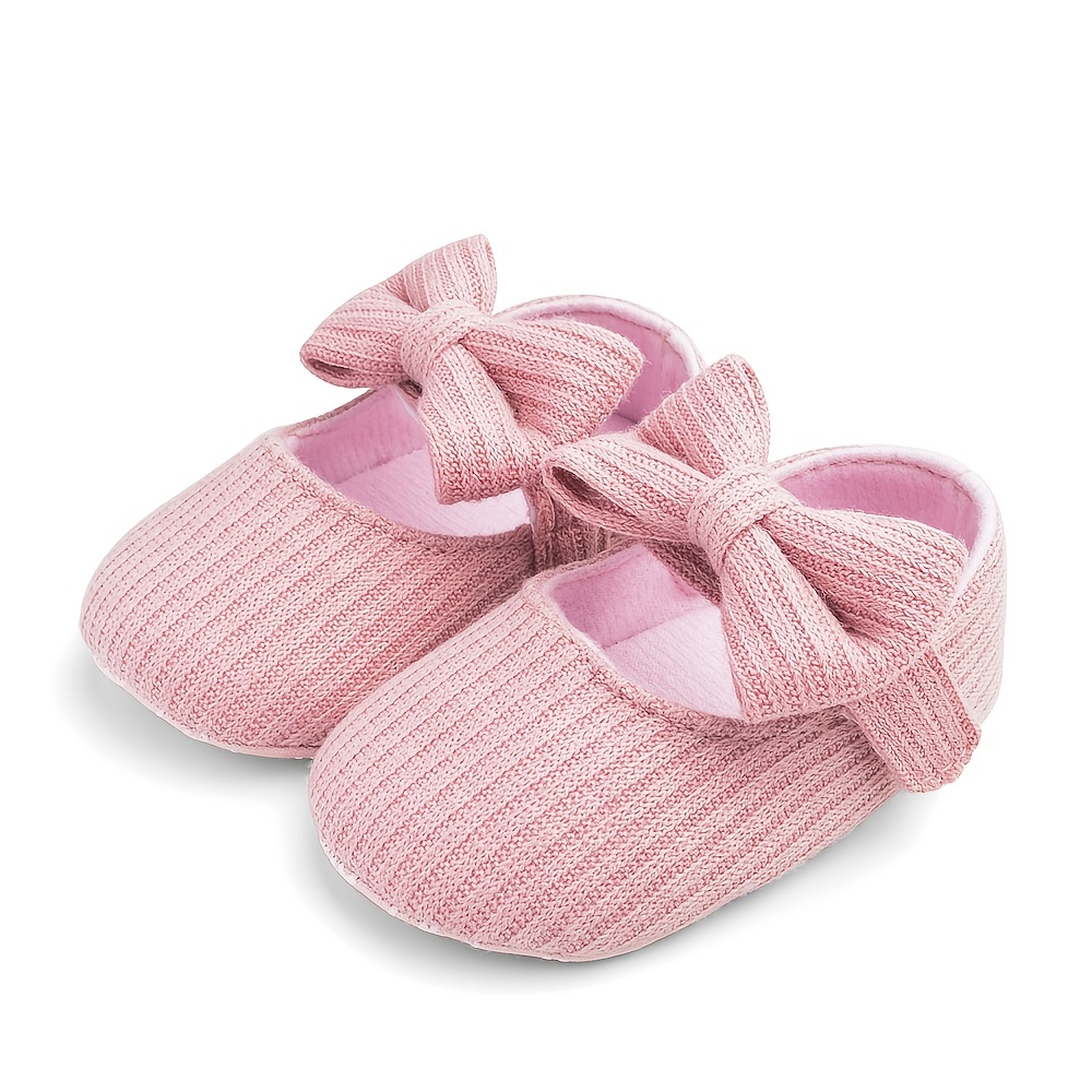 Baby Girls Shoes, Soft Sole, Princess, Slip-on, Stripes, Fabric Upper, Synthetic Inner, Cloth Insole, Fabric Sole, for 0-12 Months, All-season, Christenin
