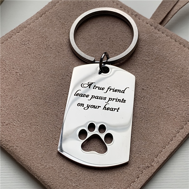 Paw on sale print keychain