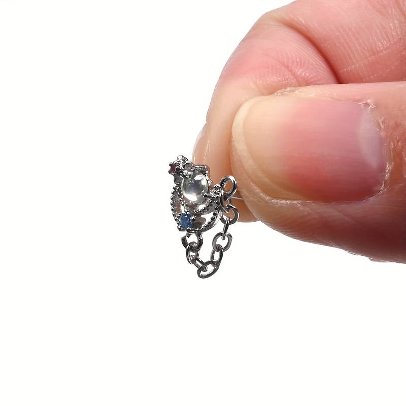 4Pcs Tiny L-Shape Nose Studs – 20G Surgical Steel Ball Nose Rings For Nostril, Lip, Cartilage