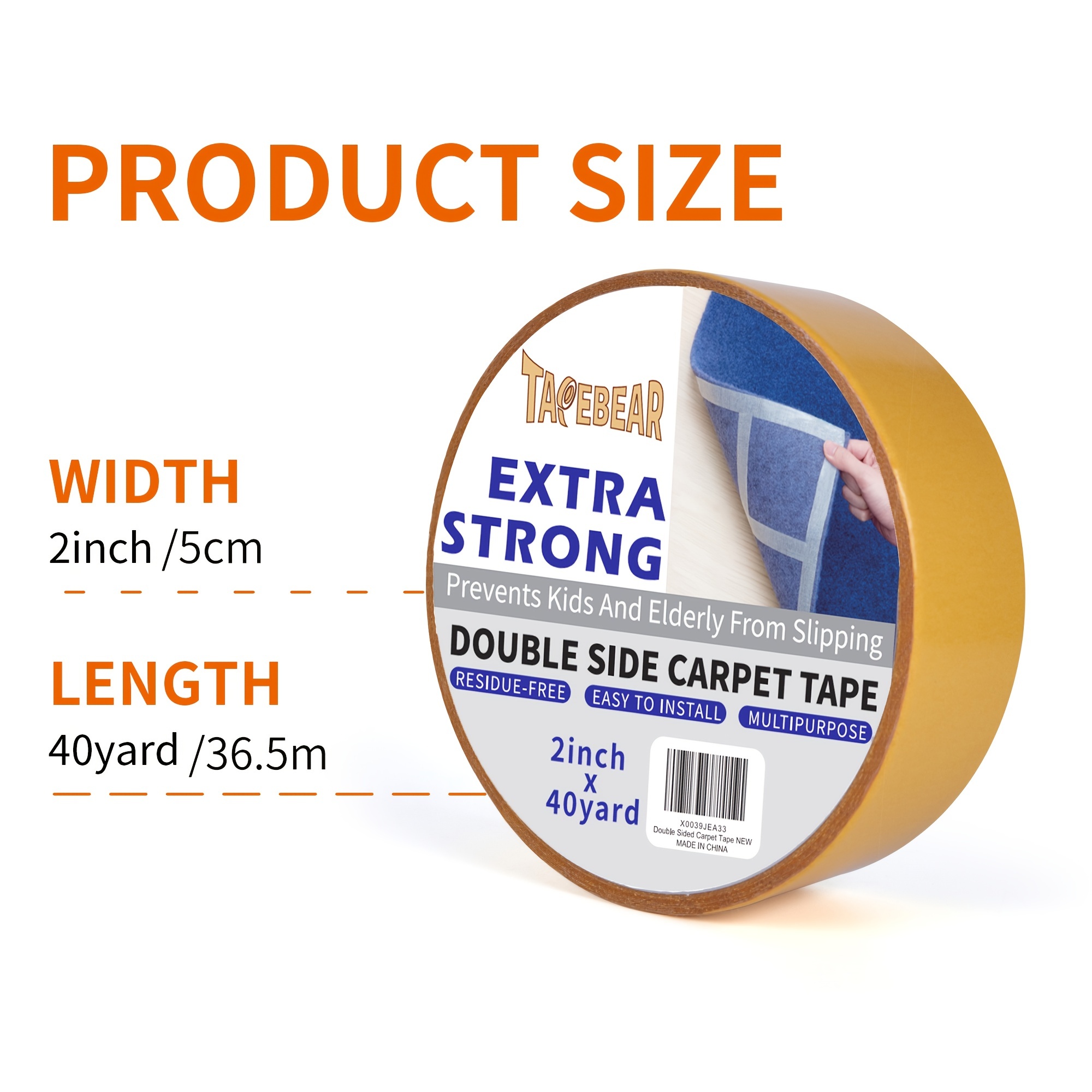 Waterproof No Residue Double Sided Carpet Tape, Rug Gripper Tape - China  Carpet Binding Tape, Cloth Carpet Tape