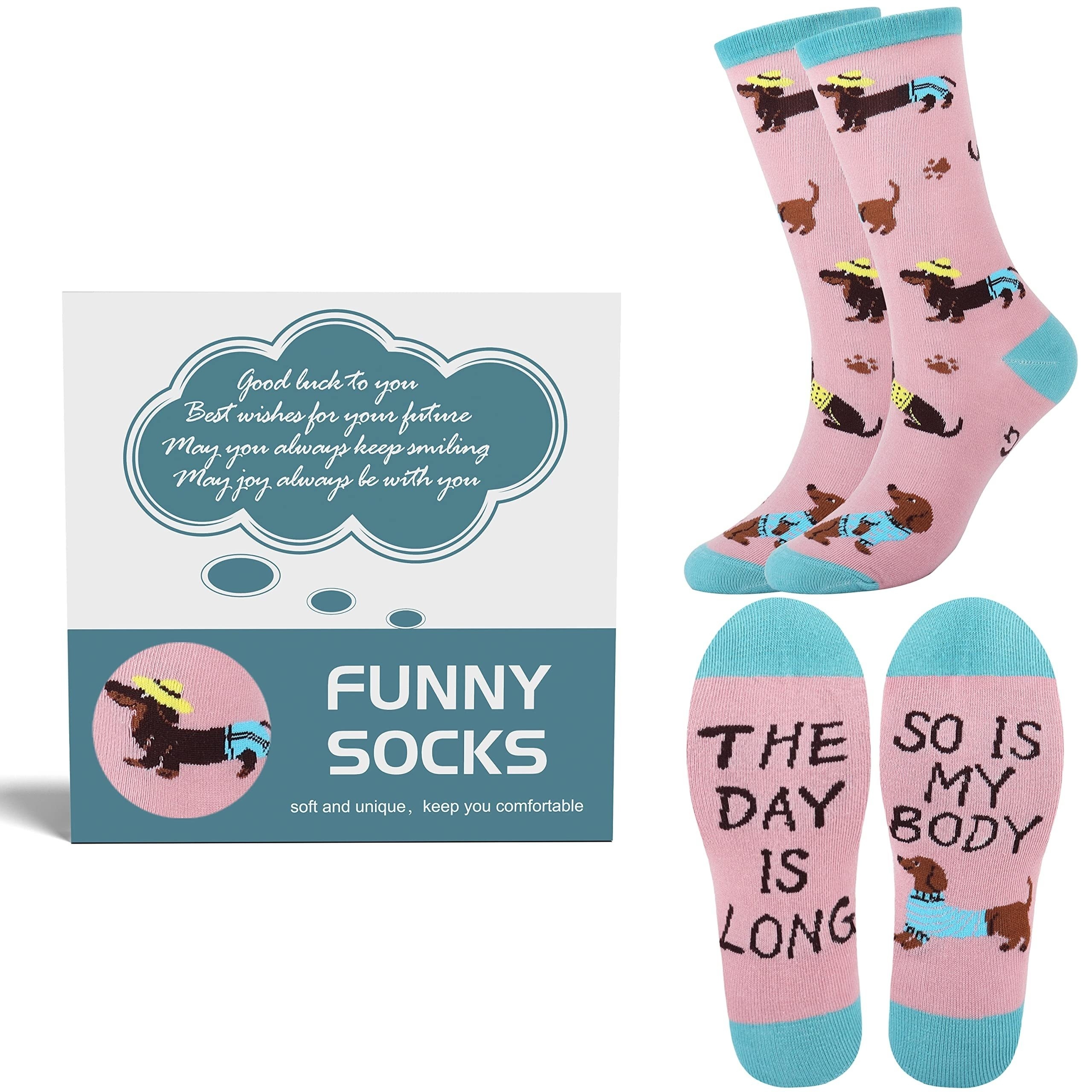 1 Pair Sausage Dog Socks Funny Cute Novelty Socks Breathable - Temu