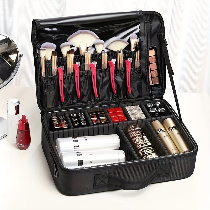 Makeup Bag With Brush Holder - Temu