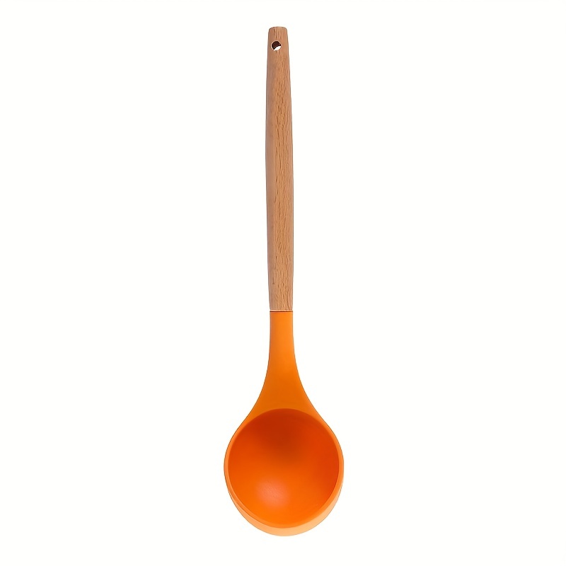 Louches Silicone Spoon La louche maison Cuisine grande manche à manche à  manche à maison de cuisine ménage cuiller à soupe (Color : Purple)