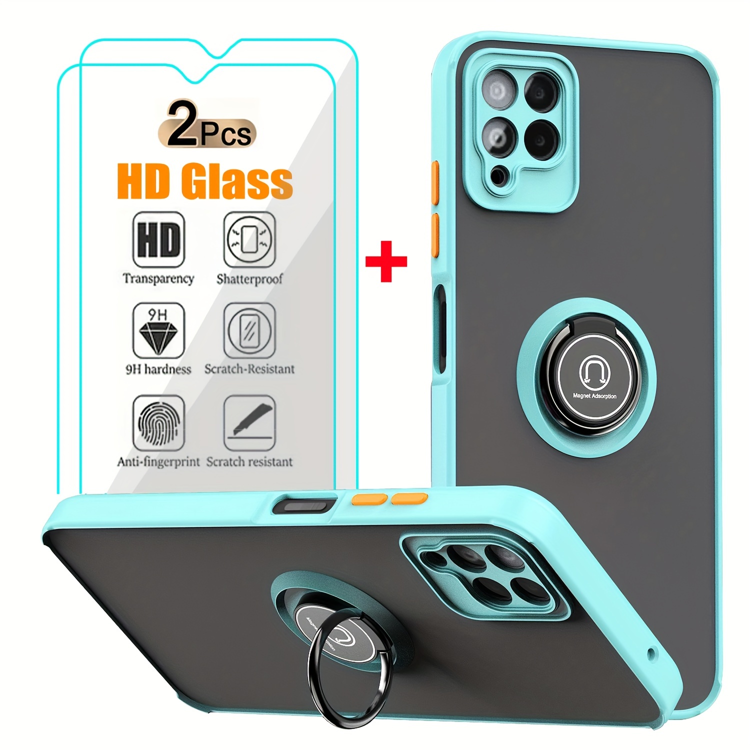 for Samsung Galaxy S24 Ultra Case with Screen Protector, Military Grade  Rugged Shockproof Heavy Duty S24 Ultra 5G Protective Cover for Samsung S24  Ultra Magnetic Ring Kickstand Phone Case (Black) : 