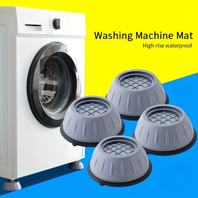  Dos bases de soporte para lavadora móvil ajustables con ruedas,  rodillo de electrodomésticos resistente, adecuado para base de  refrigerador, base de secadora, base de lavadora (plateado) :  Electrodomésticos