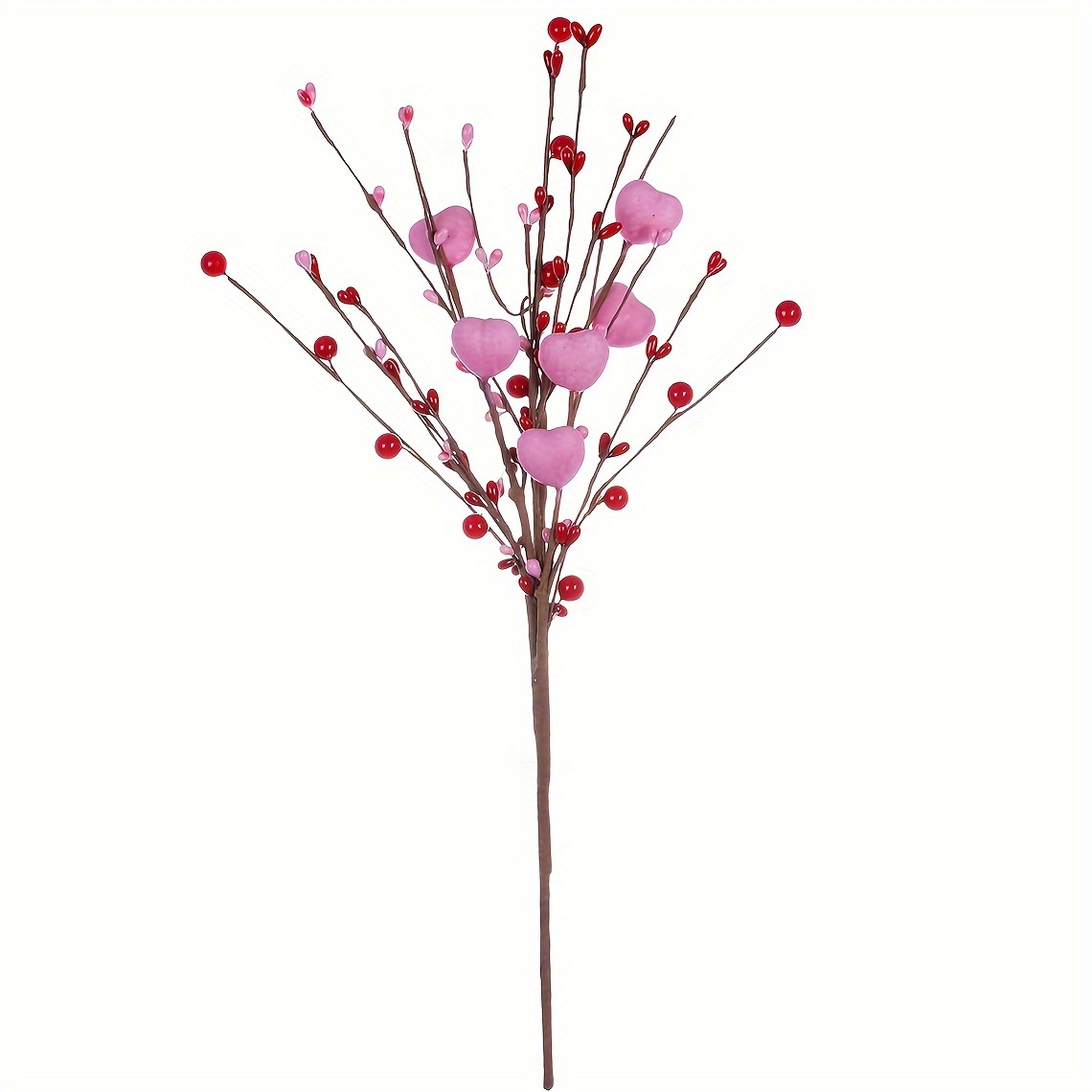1PC Red Berry Picks Artificial Red Berries Stems for Home Bedroom
