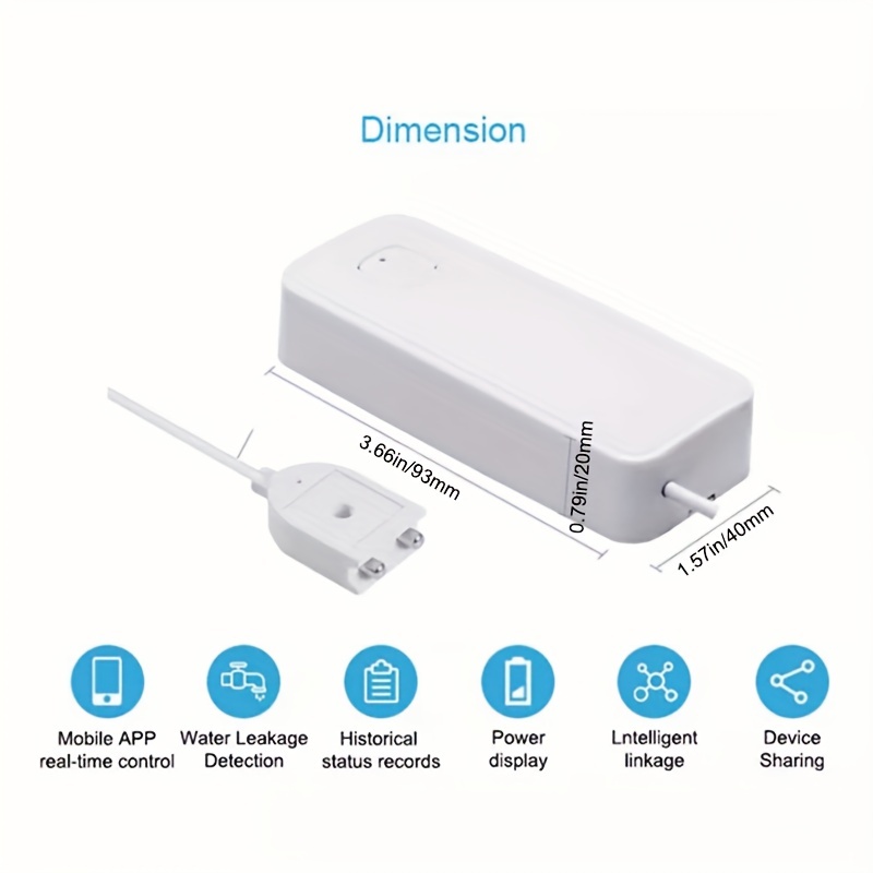 1pc Tuya Smart Wifi Nivel De Agua / Sensor De Fugas - Temu Mexico