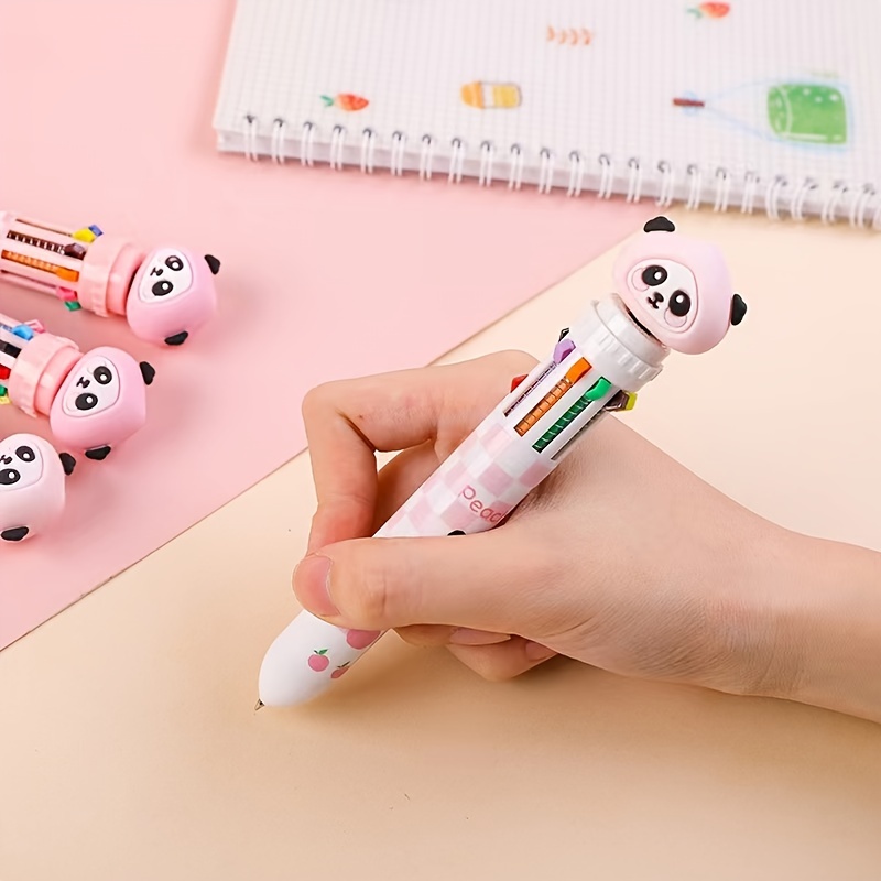 Cute Cartoon 10 Colors Ballpoint Pen Color Pen Painting - Temu