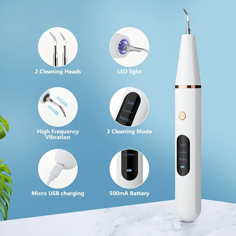 Teeth Cleaner For Teeth Cleaning Tool Kit, Electric Oral Cleaner , With Replaceable Cleaning Heads details 2