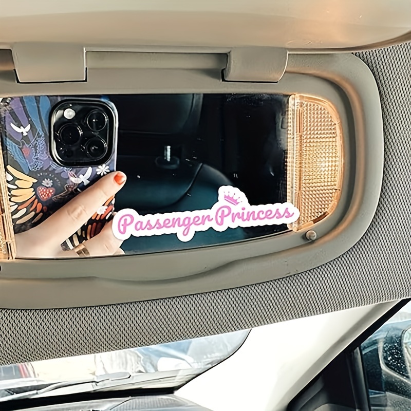 Otwoo Passenger Princess Car Rear View Mirror Decal Funny Stickers Interior  Decor Cute Accessories Gifts For Her Positive Laptop Decal