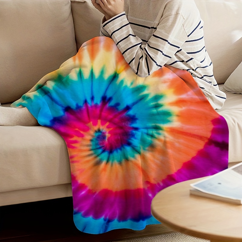 Bohemian Tie-Dye Throw Blanket