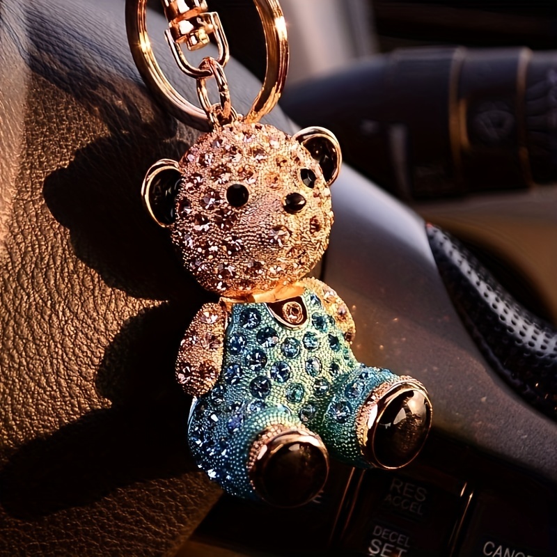 Luxury Sparkle Teddy Bear Dolls Pendants Keychains Cute 