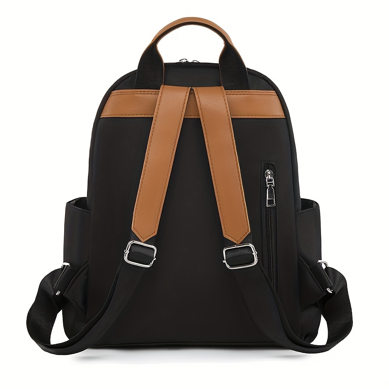 Casual Solid Zipper Backpack Women's Travel Daypack