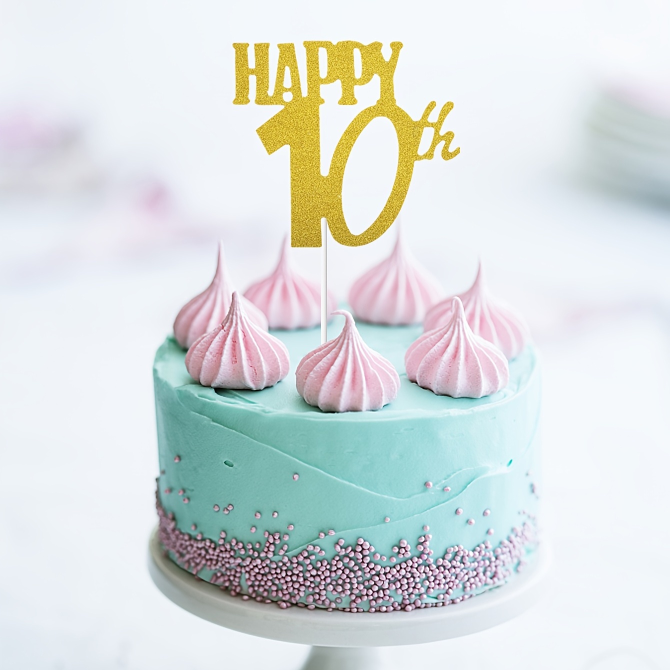 Numéro 10 Inserts de gâteau, Inserts de gâteau d'anniversaire joyeux, Insert  de gâteau, Décorations de pâtisserie - Temu France
