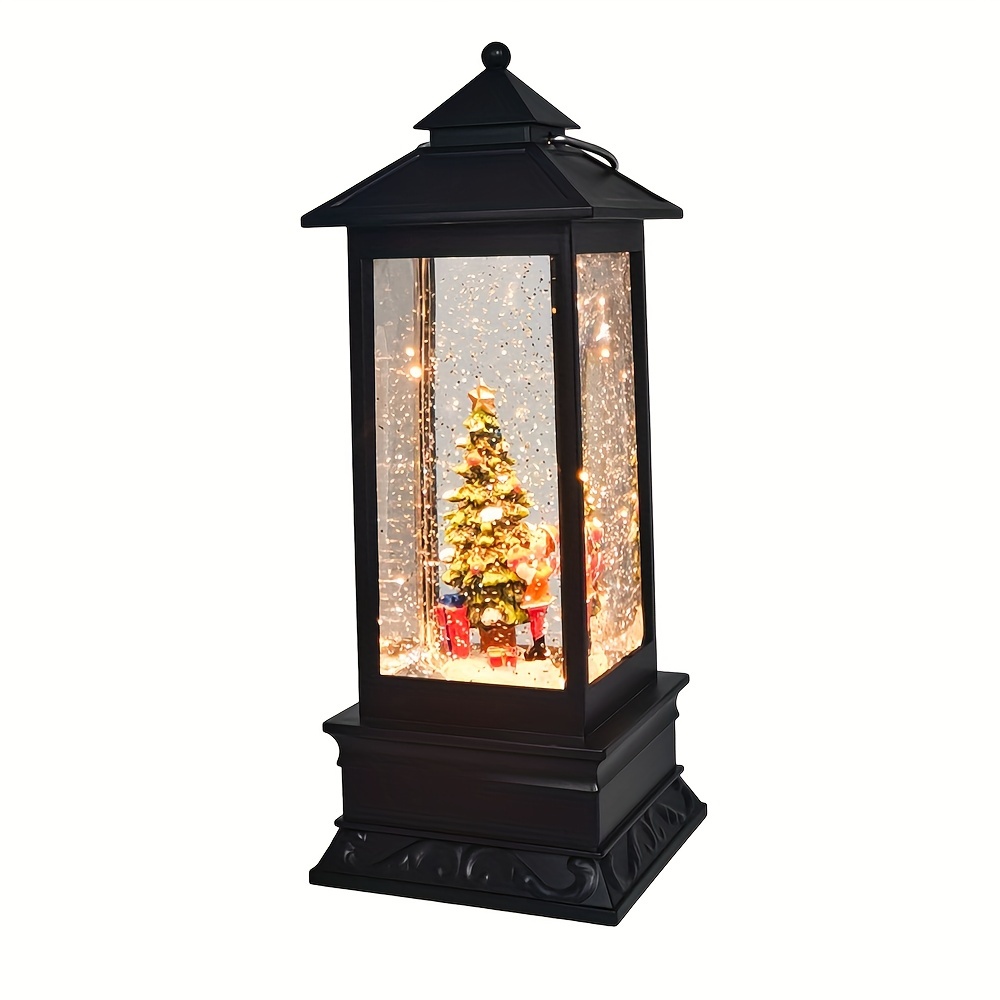 12” Christmas Snow Globe Lantern Angel with Music & Timer, USB