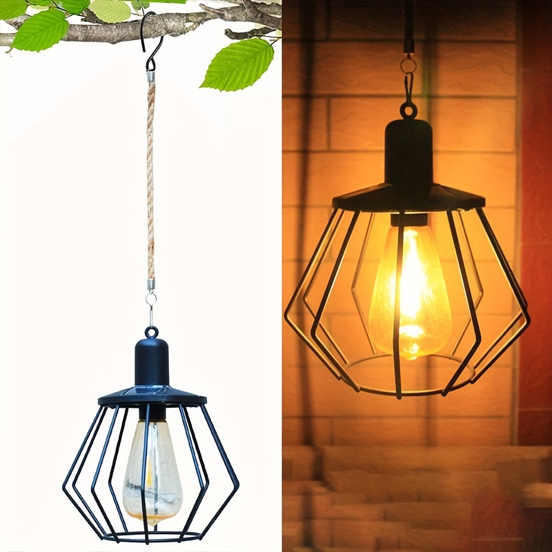 Cage Bulb Lantern Decorative Lamp Battery Powered Vintage - Temu