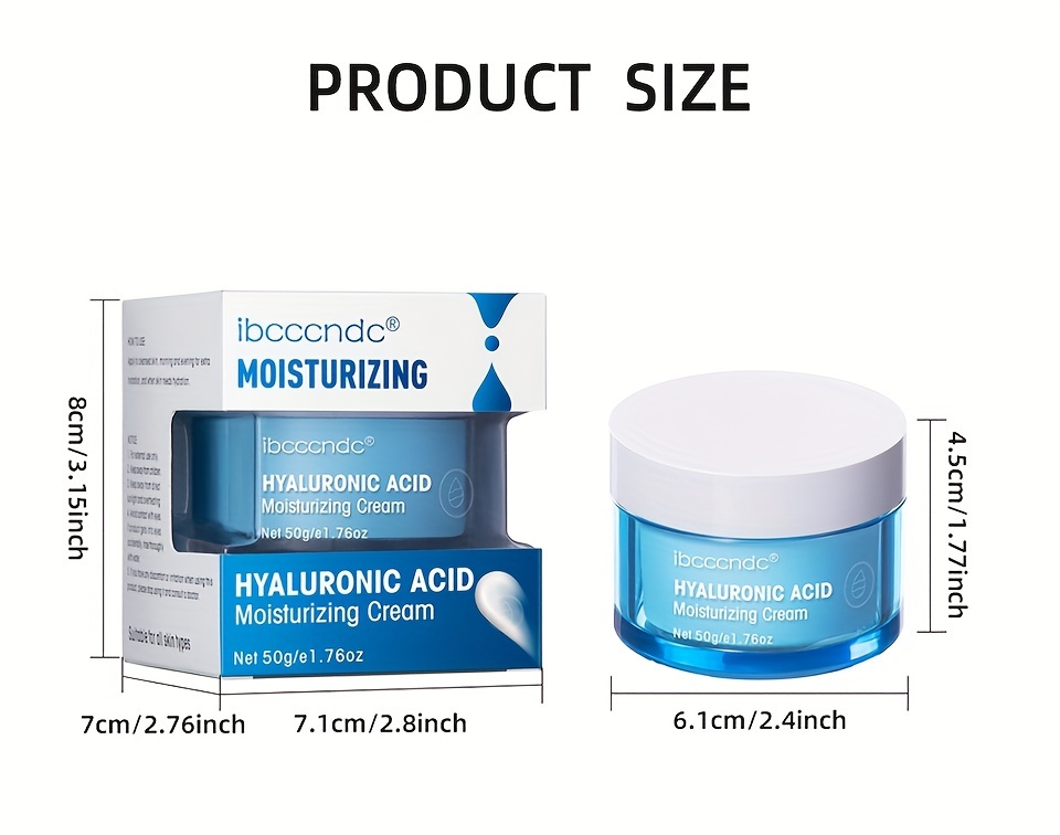 moisturizing cream hyaluronic acid hydrating face moisturizer gel cream to   and   dry light beige 50g Product details 4