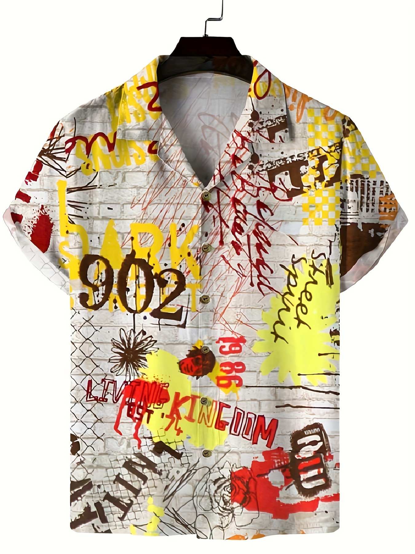 Hawaiian Shirts for Men Printed Button Down T Shirts Short Sleeve