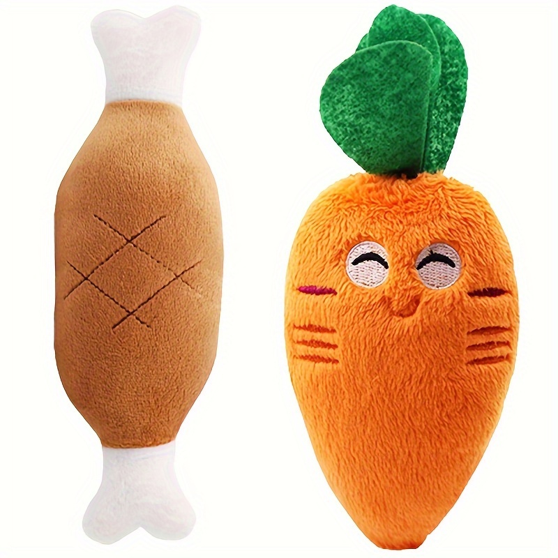 Carrot Chew & Squeak Dog Toy