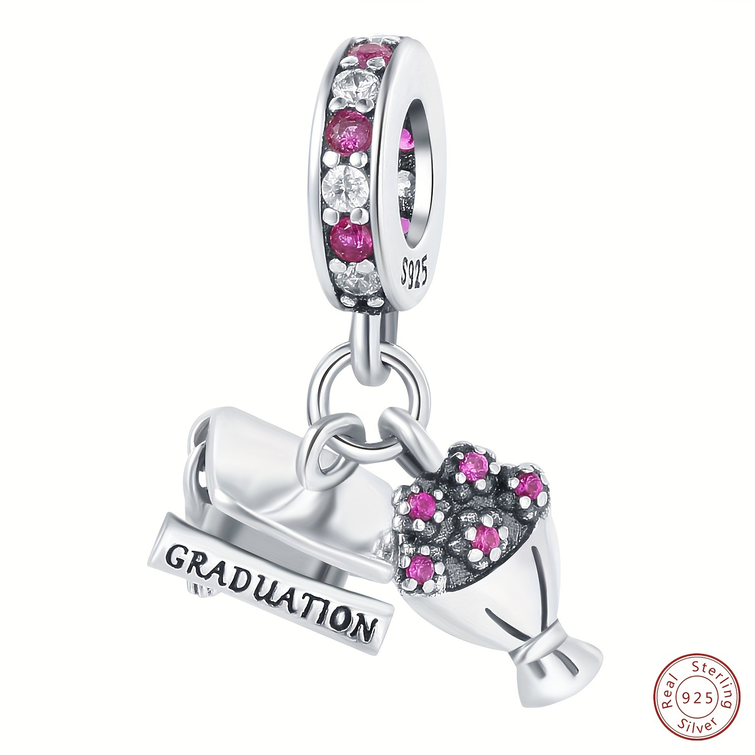 2 Styles 925 Sterling Silver Graduation Series Design - Temu