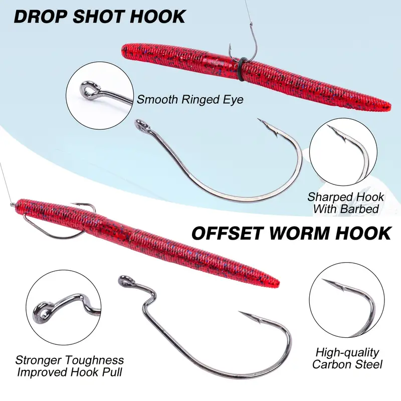 Bass Fishing Wacky Worm Tool Kit Includes Worms Wacky - Temu New Zealand