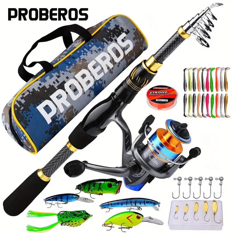Proberos Fishing Rod Reel Combo Kit Including Spinning Reel - Temu Mexico