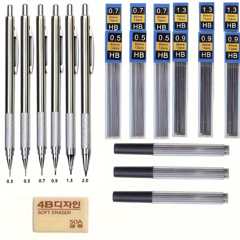 4pcs Automatic Pencils Get Ready School 0 5 0 7 Student Mechanical Pencils  - Office & School Supplies - Temu