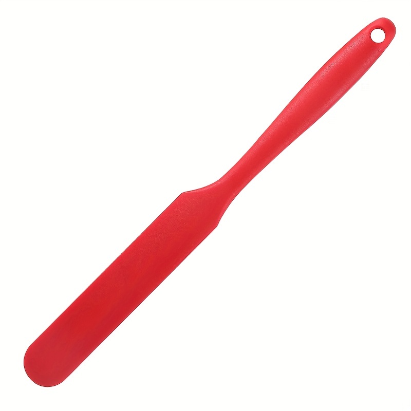 1pc Silicone Cream Spatula, Red Cake Icing Spatula For Baking