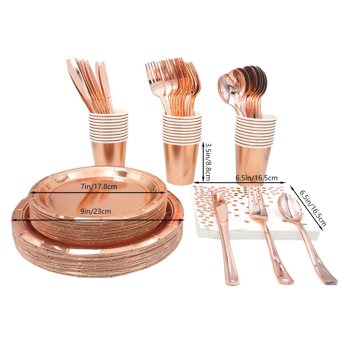 Copper disposable deals plates