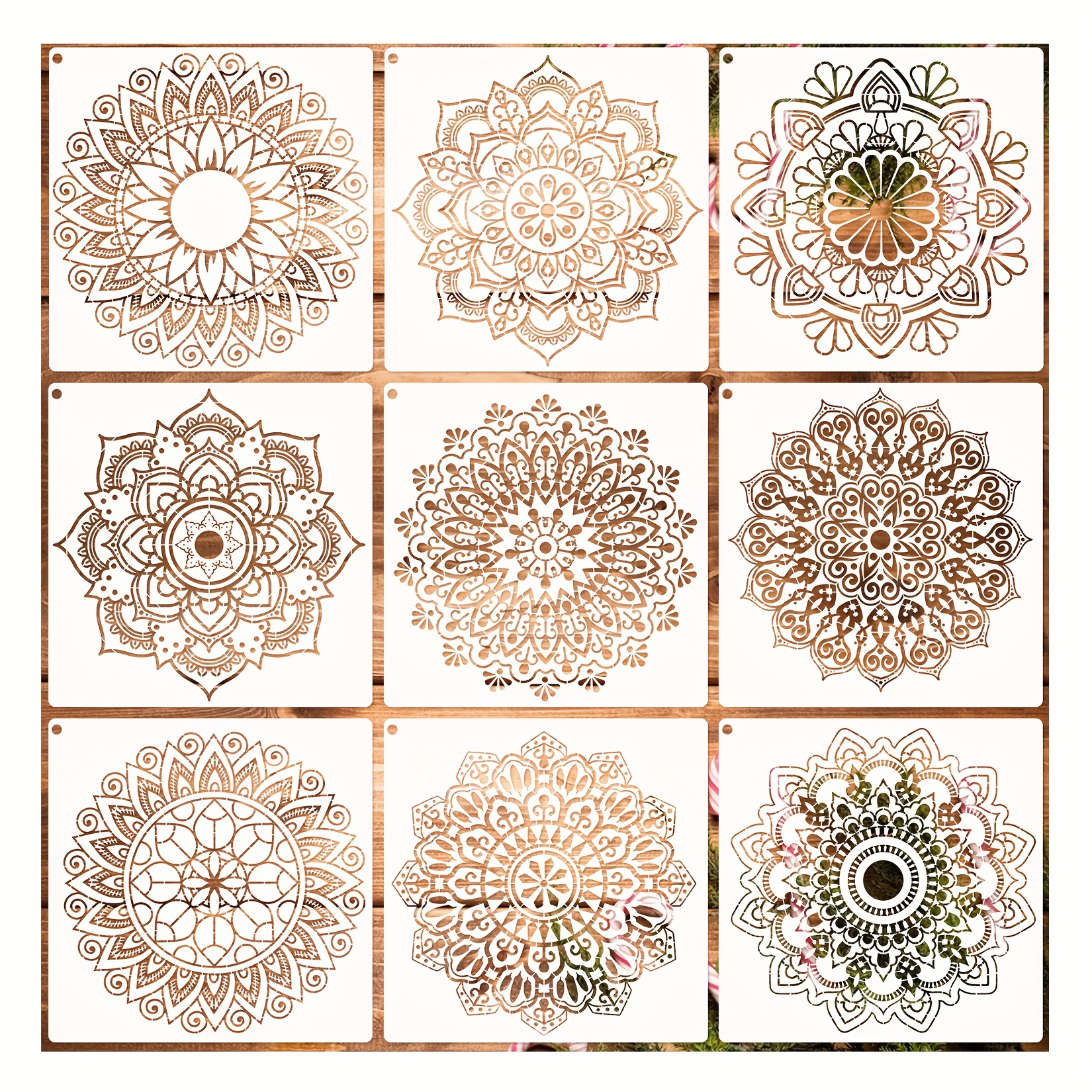 Mandala Stencils For Painting, Unique Floral Design Stencil Reusable  Mandala Painting Templates Mandala Drawing Craft Stencil For Diy Wall,  Tile, Furniture, Canva, Floor, Outdoor Indoor Home Decor - Temu United Arab  Emirates