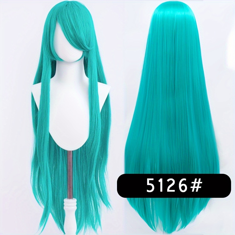 Blue wig cheap 100cm