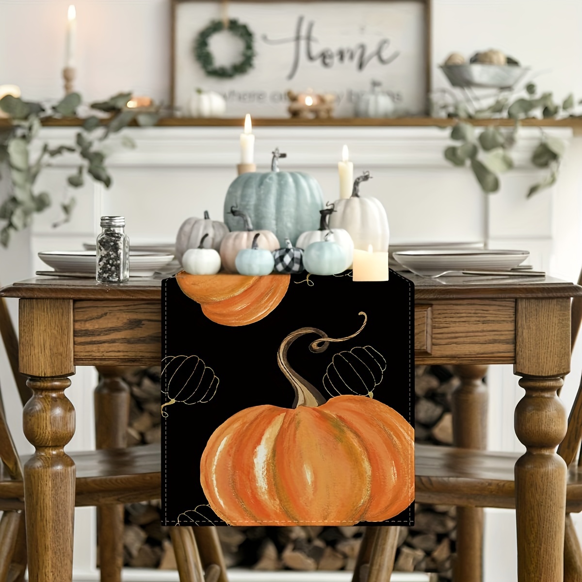 Thanksgiving Table Cloth Napkins, Linen Napkins, Halloween Table