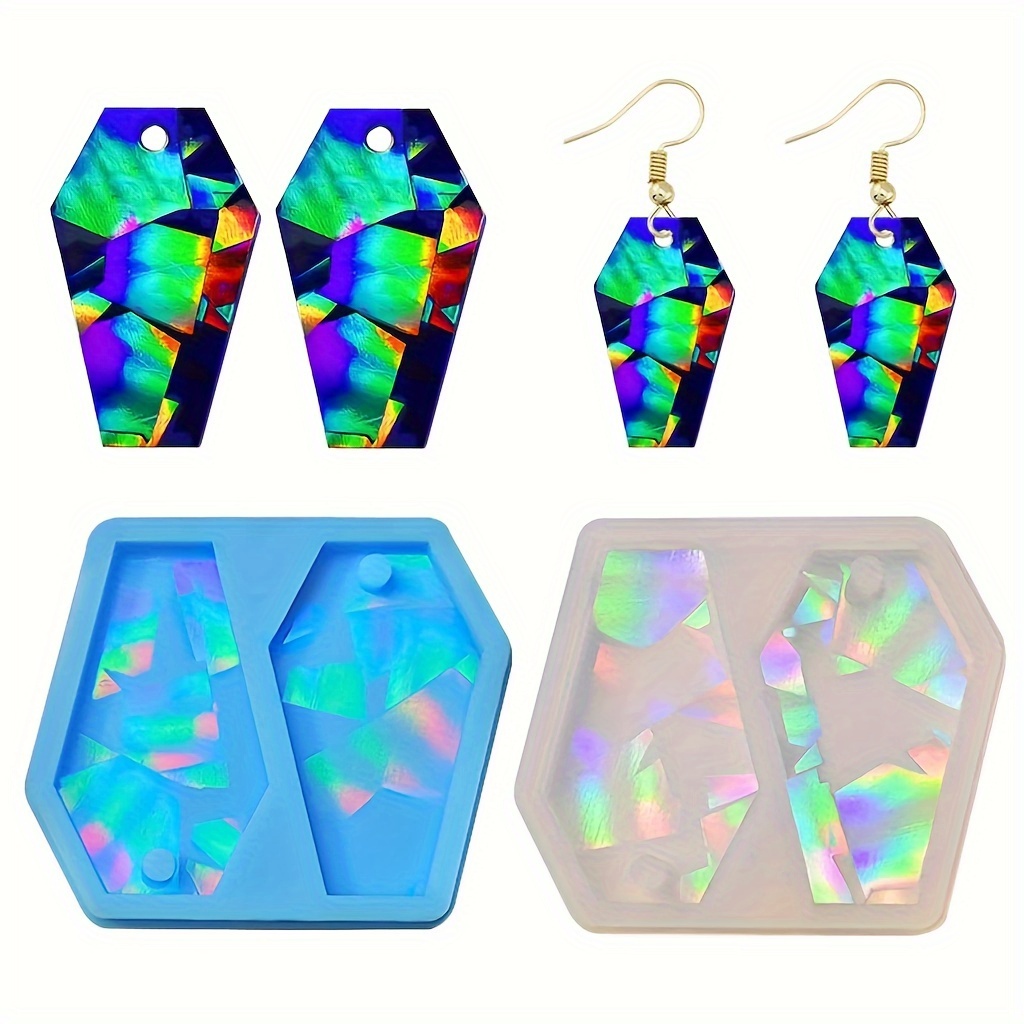  Holographic Resin Molds Jewelry,3Pcs Resin Earring Molds  Silicone of Geometric Designs, Variety Size Holographic Jewelry Epoxy Resin  Molds for Pendant, Earrings, Necklace, Keychains : Arts, Crafts & Sewing