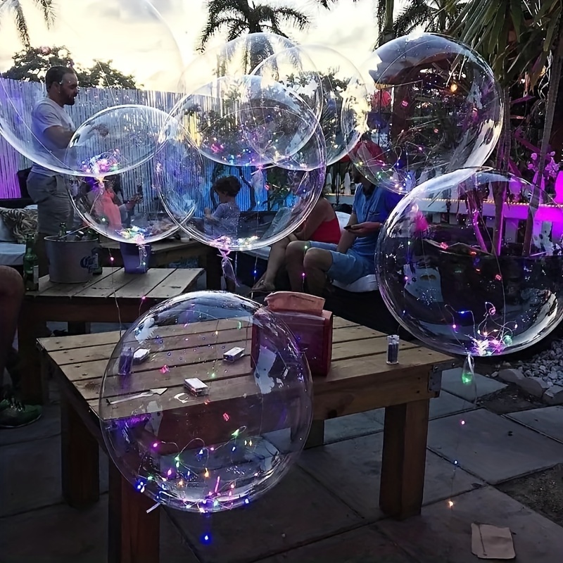 Globos transparentes, 10 globos de burbujas BOBO de 24 pulgadas, 60 mini globos  de látex coloridos de 5 pulgadas para rellenar para cumpleaños, – Yaxa  Colombia
