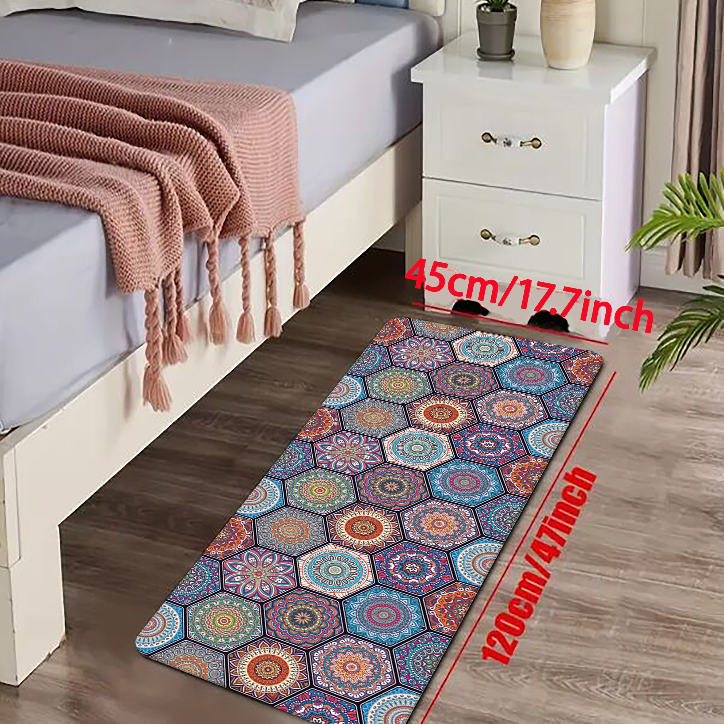 Flannel Kitchen Floor Mat Non slip Oil proof Floor Mat Soft - Temu