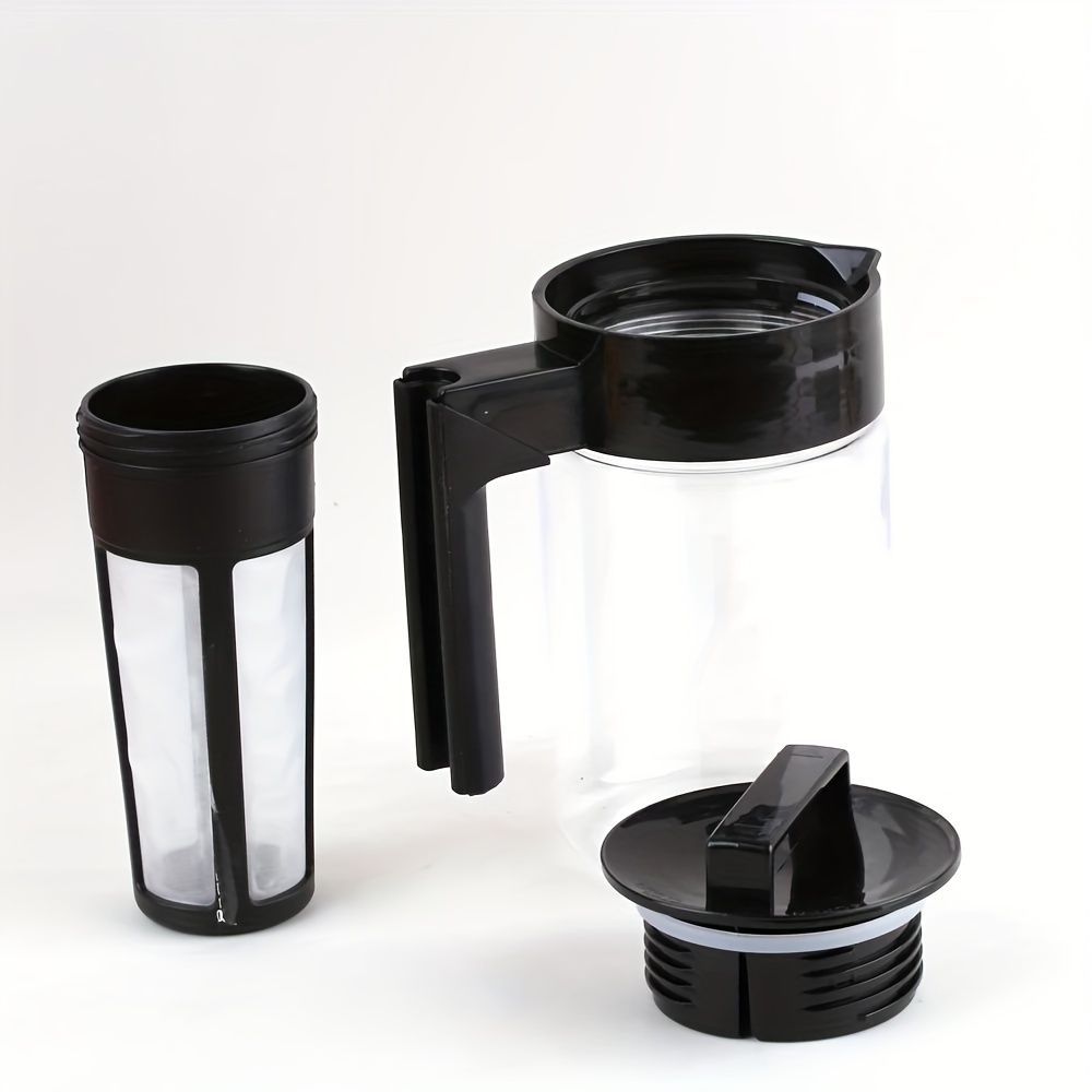 Coffee Cold Brew Pot Sealed Silicone Lid Glass Hand Coffee Filter Pot  Stainless Steel Strainer Tea pot Car Coffee Utensils