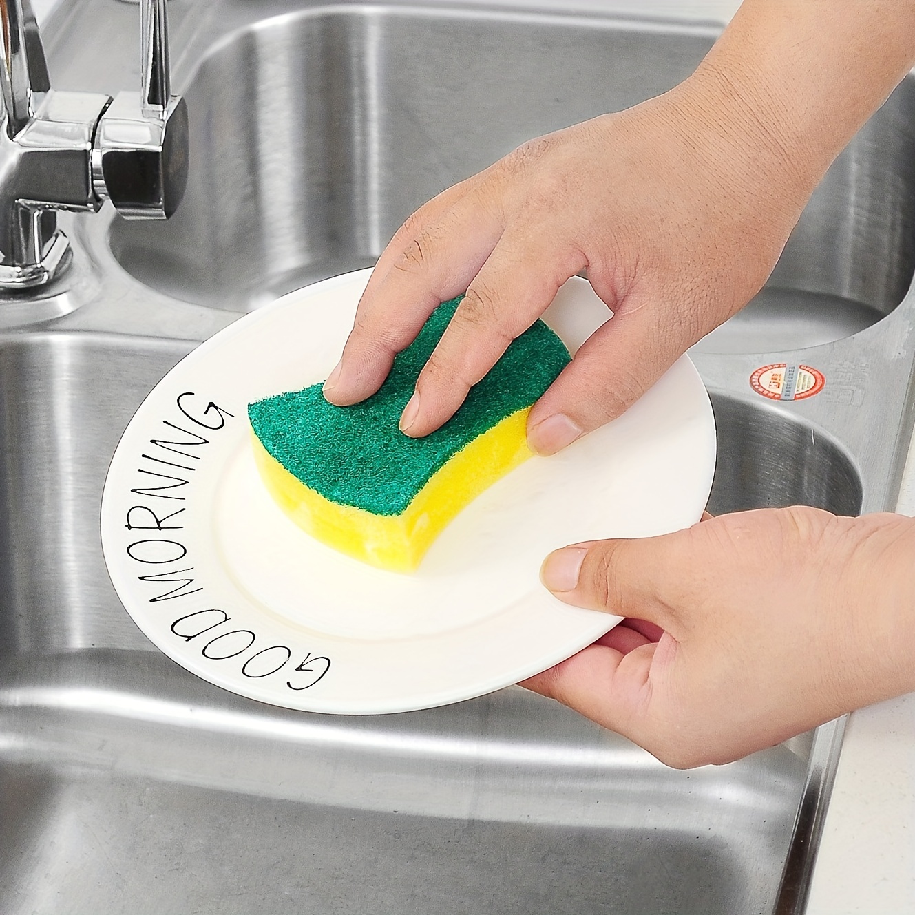 Chiffon Nettoyage Lave-Vaisselle Bloc De L'Éponge Cuisine Ménage