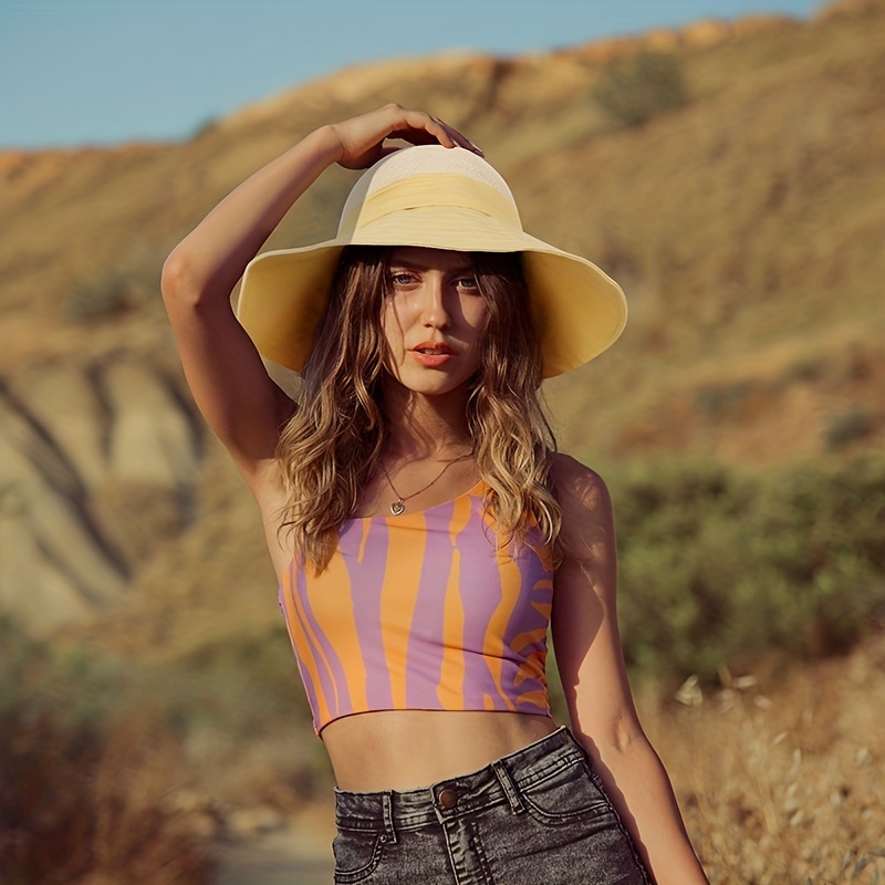 Bowknot Cotton Bucket Hat Hollow Breathable Travel Beach Sun Hats