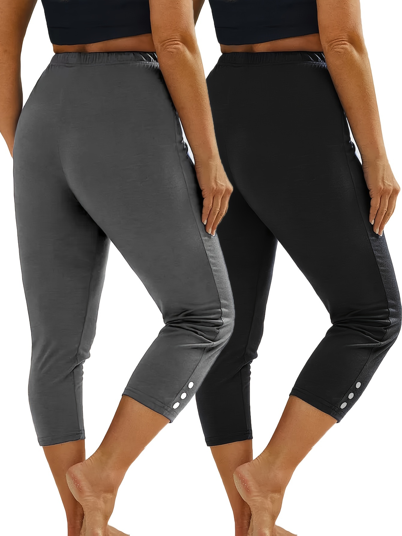 Wide Waistband Capri Leggings by active by LASCANA